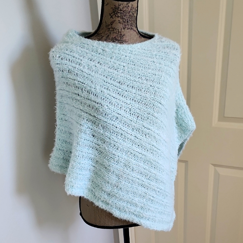 Bebe Women's Light Blue Poncho